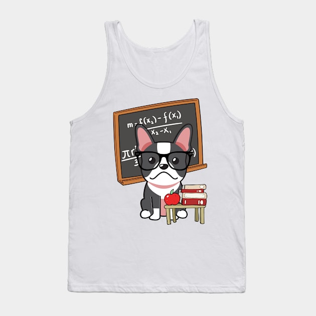 Funny french bulldog is teaching Tank Top by Pet Station